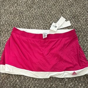 Adidas Pink and White Skirt